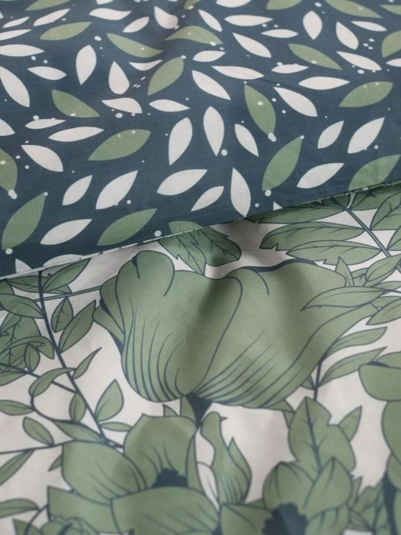 Housse de couette flanelle Today 2.11 + taie(s) 100% coton Vert
