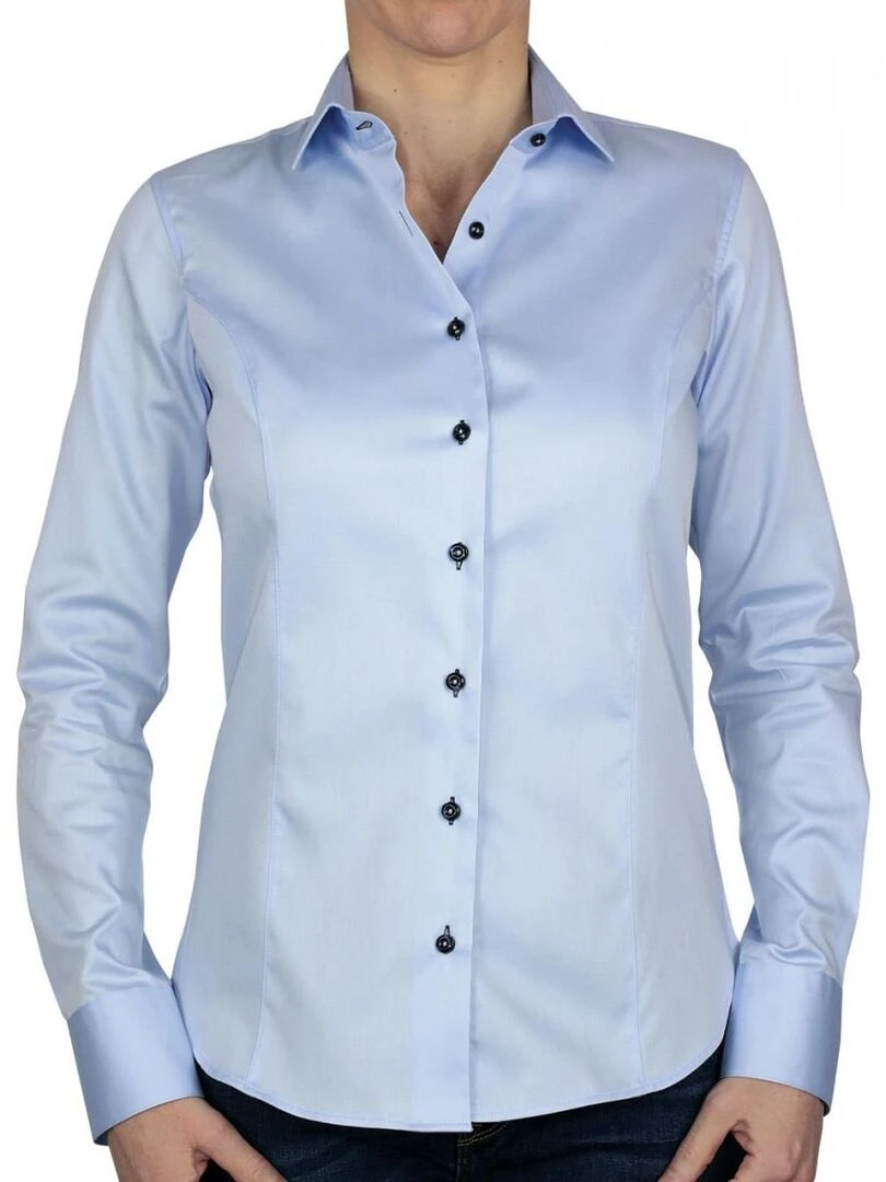 Chemise unie KRYSTAL   Bleu ciel