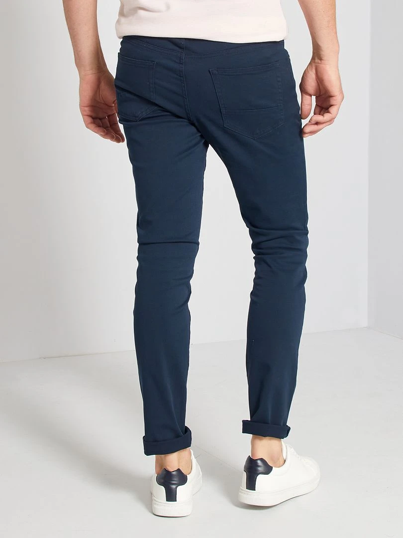 Jean slim 5 poches   L32   bleu marine