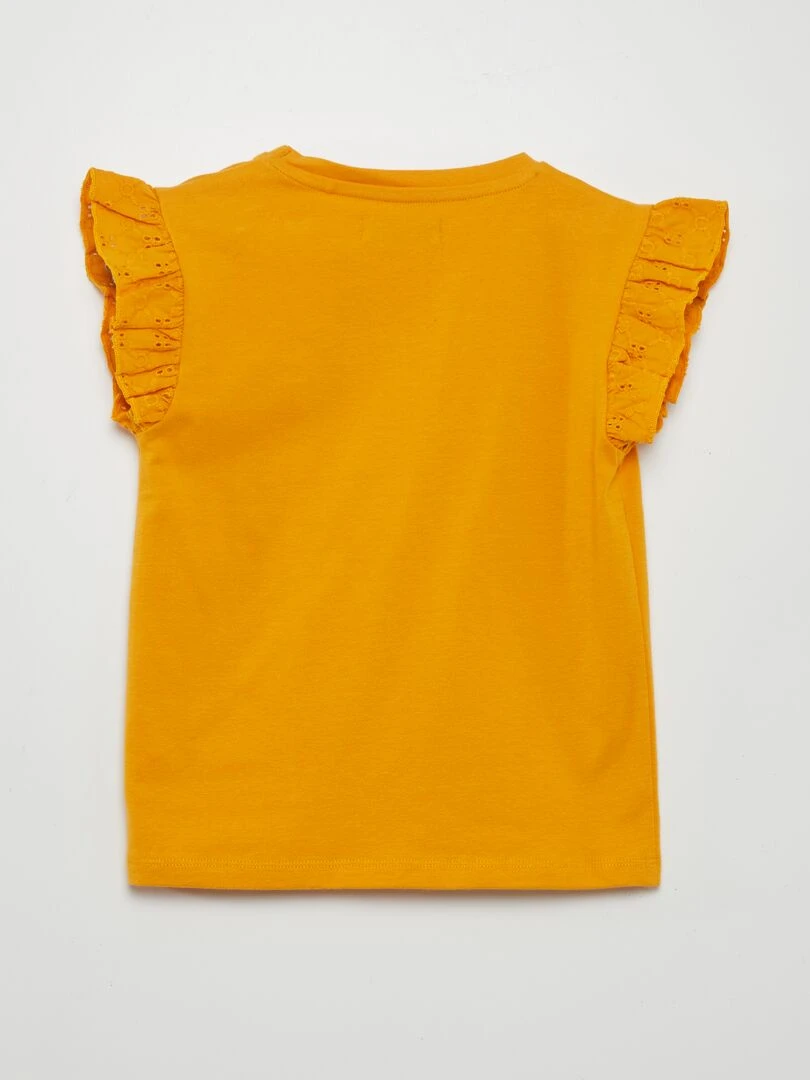T shirt à broderies   Jaune