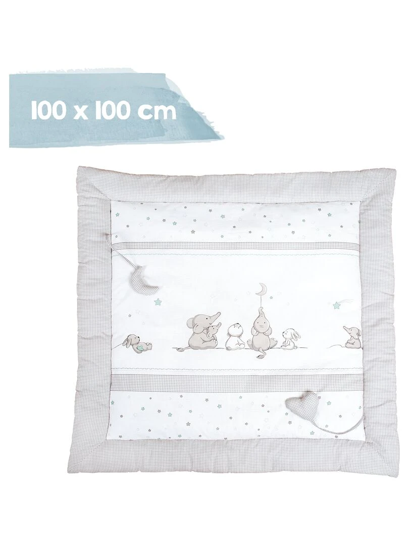 ROBA Tapis D'éveil "Sternenzauber"   100 x 100   Revêtement Pour Parc D'enfant   Gris clair