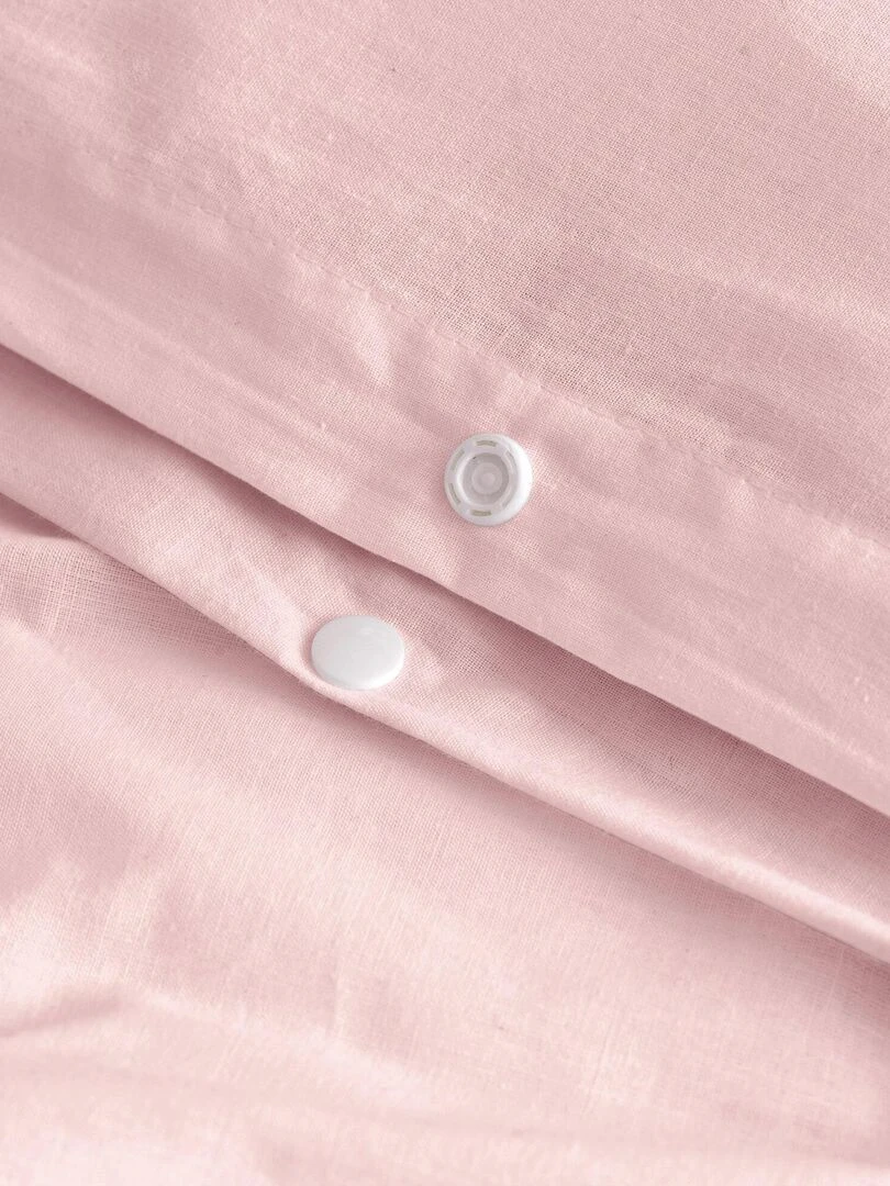 Parure housse de couette 2 pièces Basic "Happyfriday"   Rose pâle