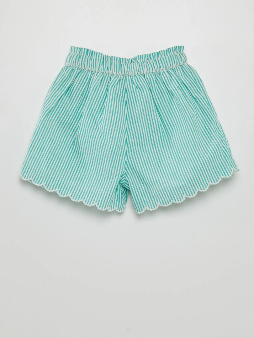 Short rayé Vert
