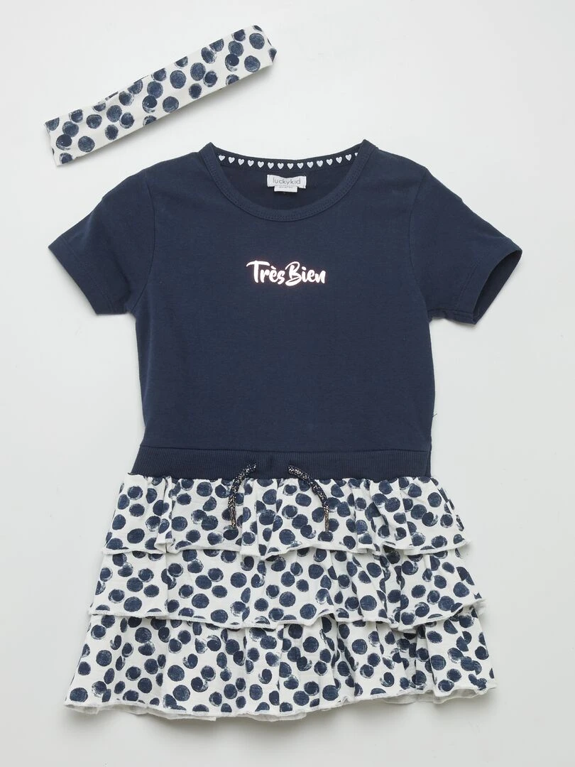 Robe 2 en 1 imprimée Bleu