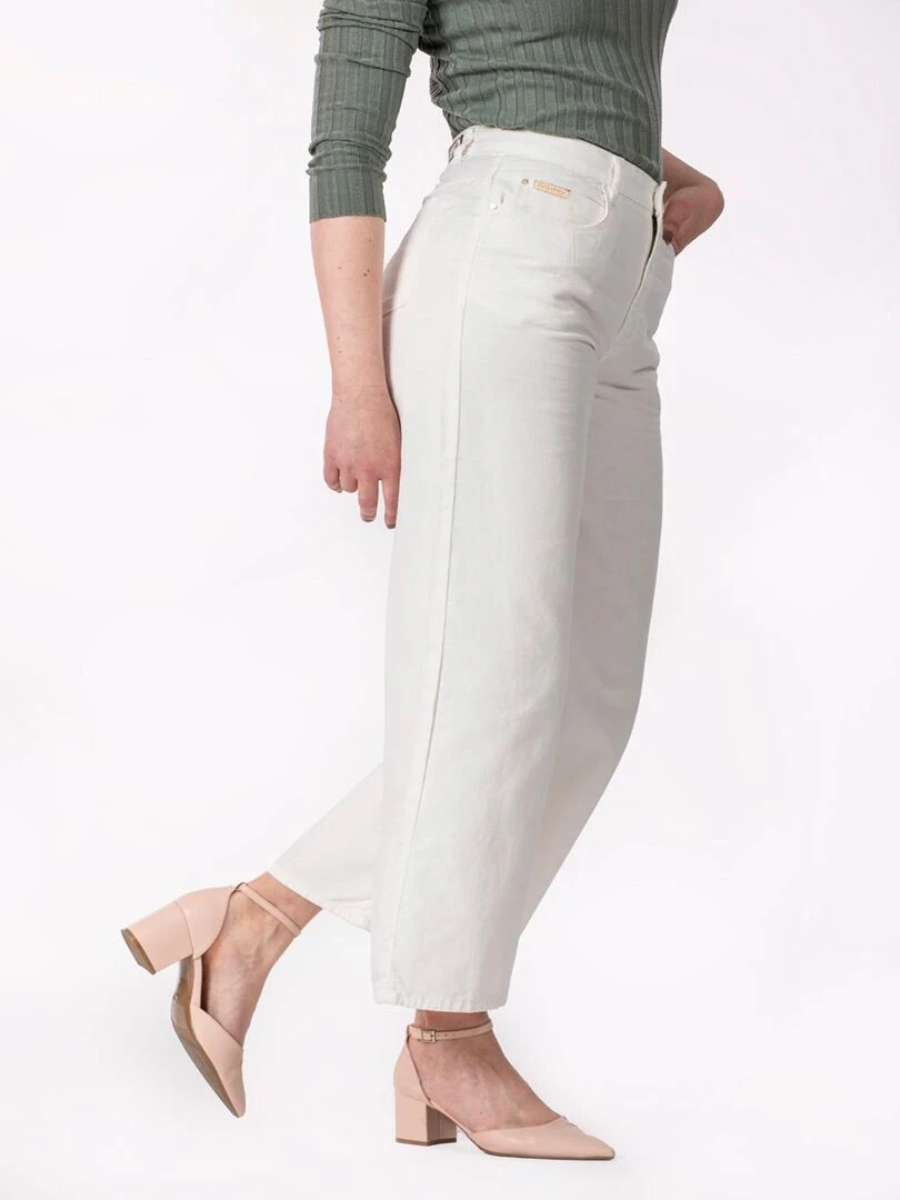 Jeans coupe ample longueur chevilles ESTER 'Rica Lewis' Blanc