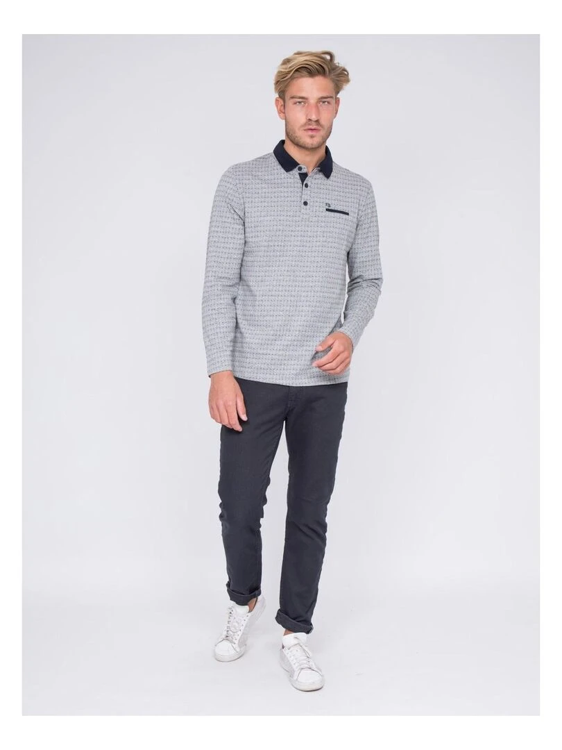 Polo manches longues PAXMAN   Gris
