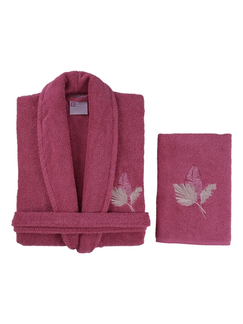 Set Peignoir et serviette femme Rose fushia