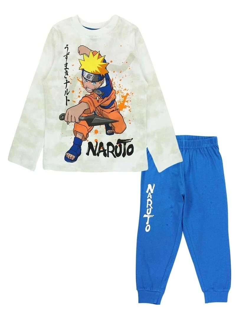 Disney Pyjama garçon imprimé Naruto en coton Bleu