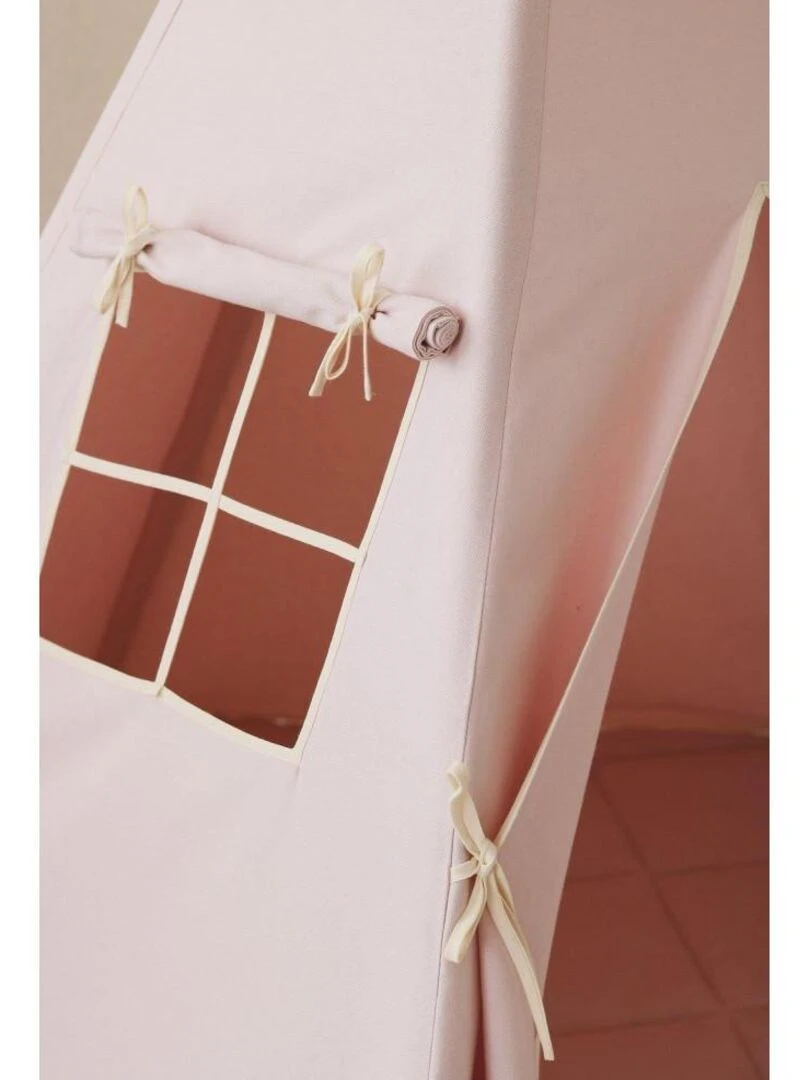 Tente Tipi avec tapis Rose et Beige   Moi Mili   N/A