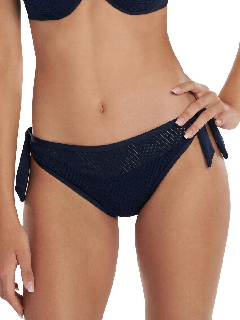 Bas maillot slip de bain à nouettes amovibles Santorini Bleu