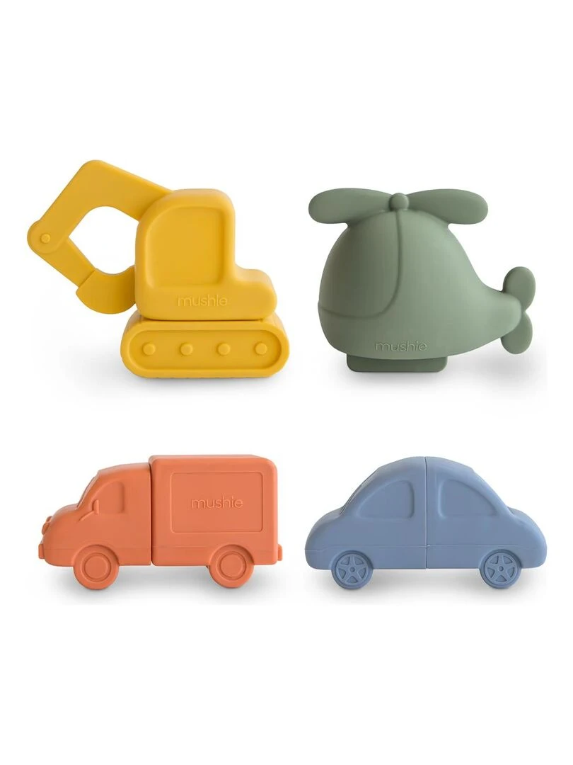Lot de 4 jouets de bain Vehicles Multicolore