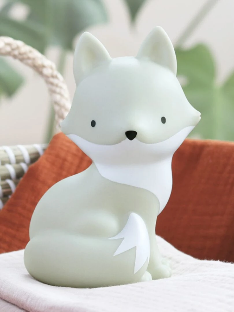 Petite veilleuse Renard arctique (13 cm)   Gris