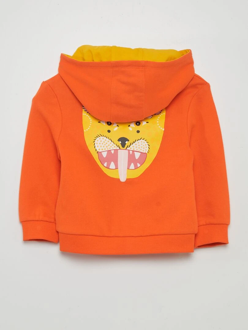 Sweat à capuche zippé x Arianne Butto   Orange