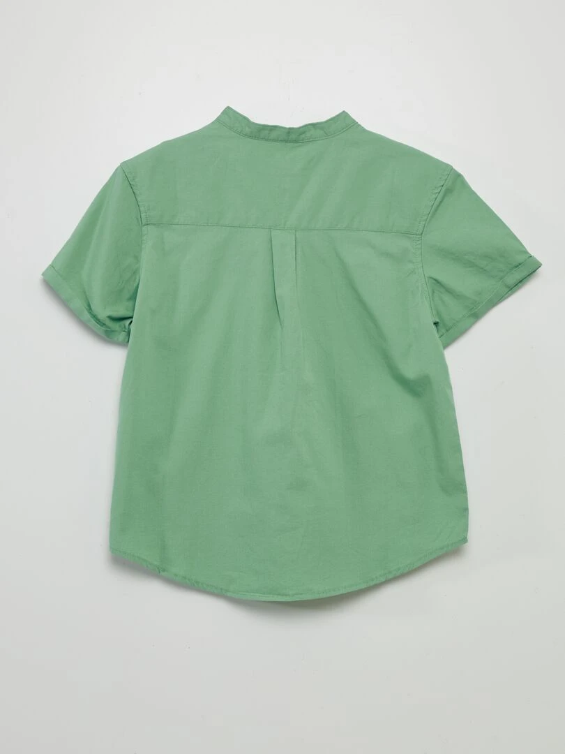 Chemise à col mao   Vert