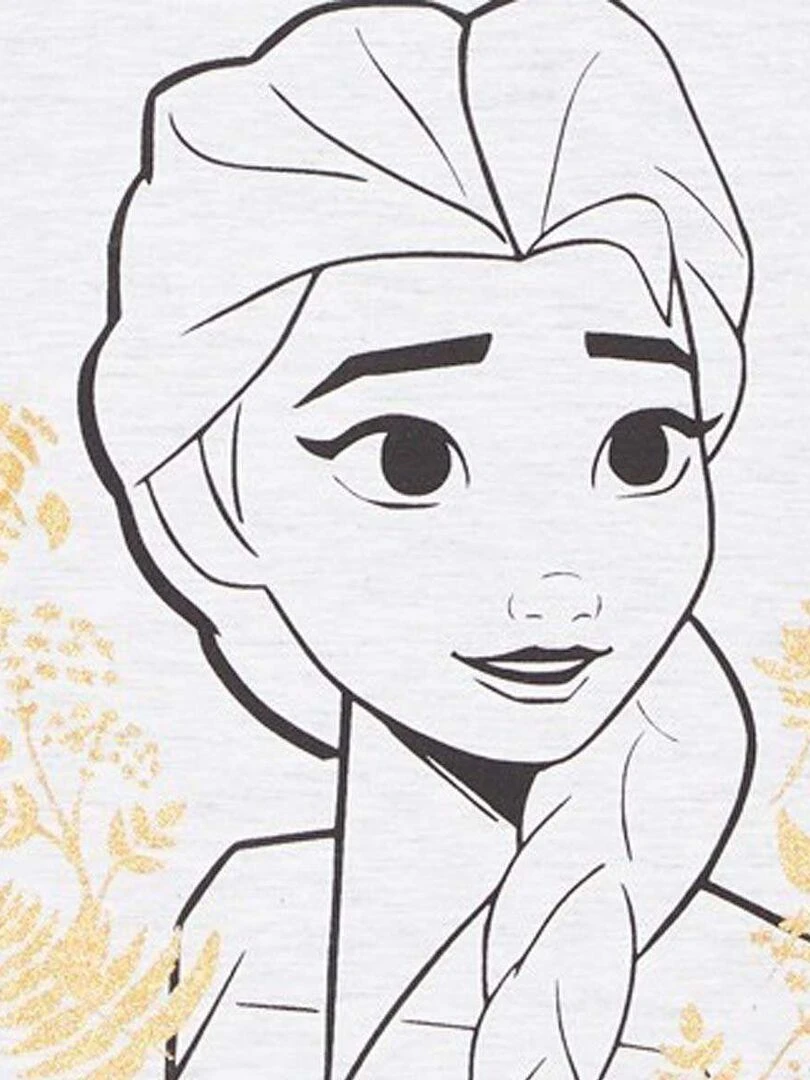 Disney   Chemise De Nuit fille imprimé La Reine Des Neiges en coton   Gris