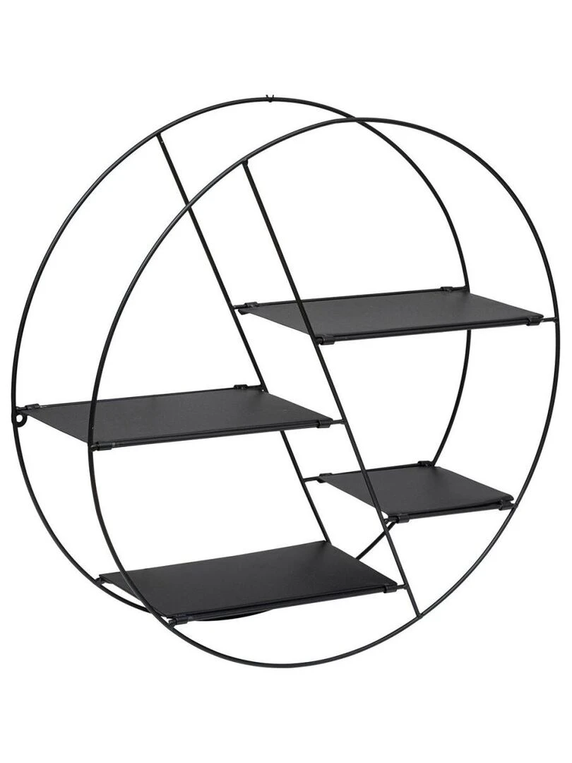 Étagère métal ronde Lara D50 noir Noir