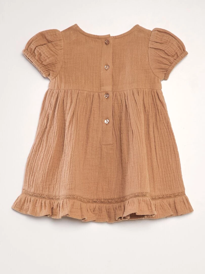 Ensemble robe et culotte   2 pièces   Marron
