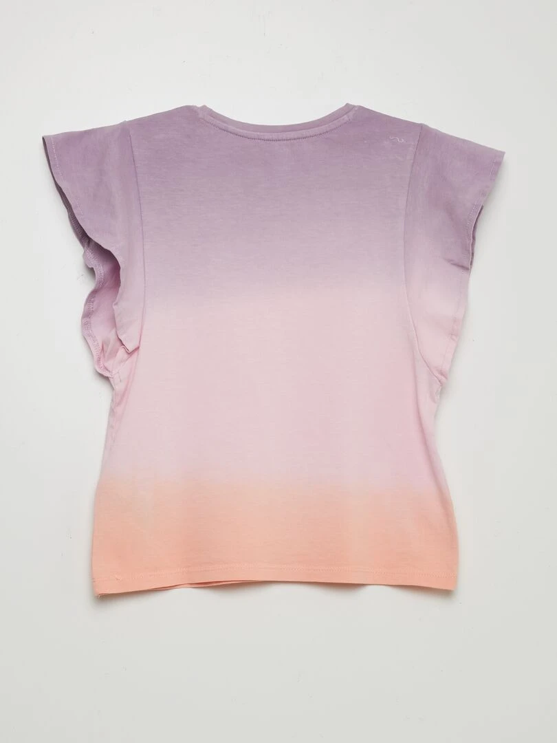 T shirt en maille jersey tie and dye   Violet