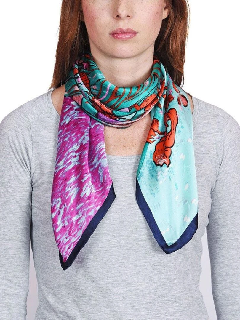 Carré de soie Van Gogh "Iris"   Rouge