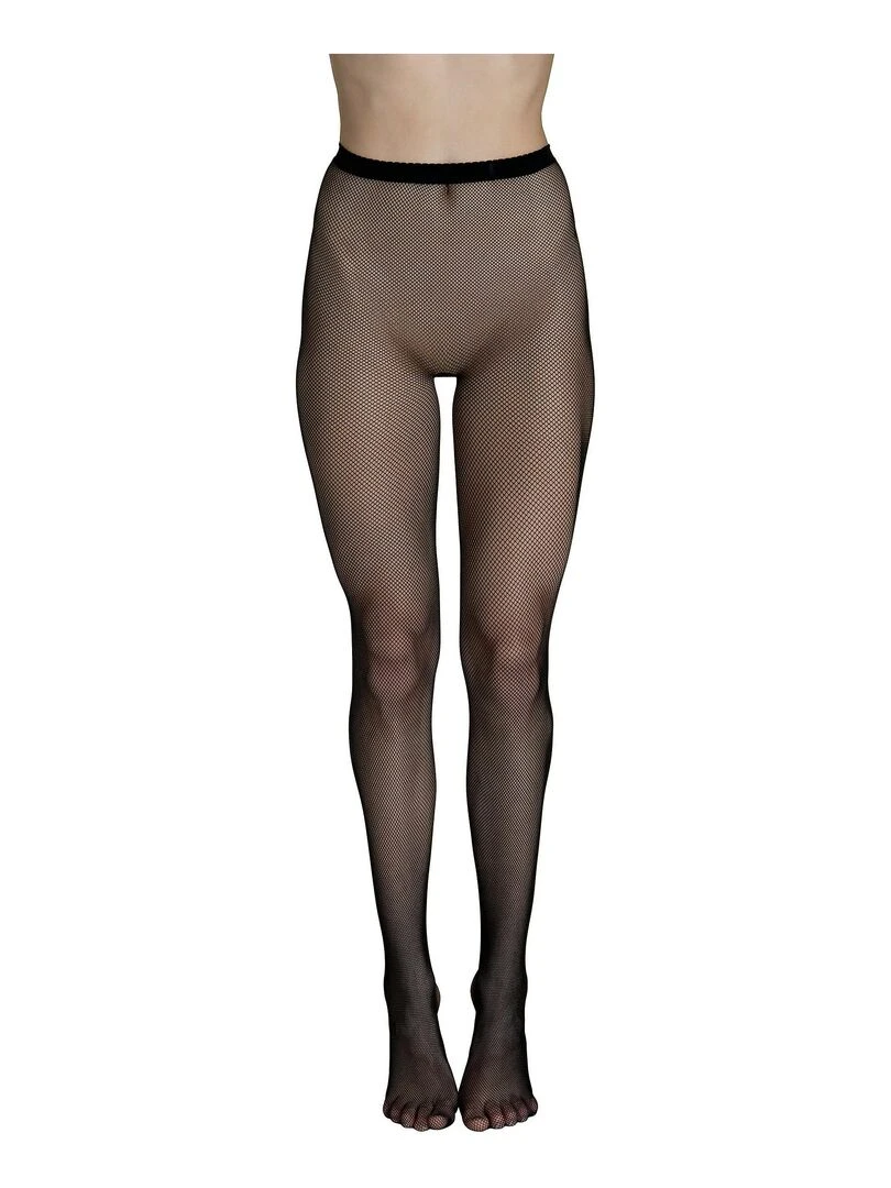 Collants en résille sans coutures Fashion Net noir Noir