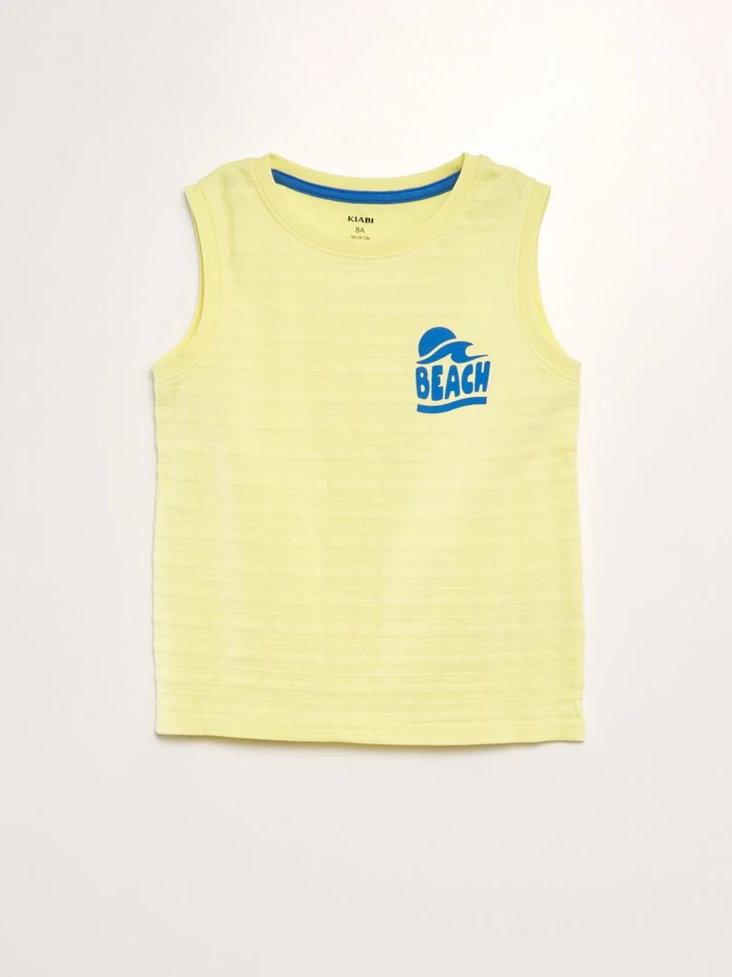Débardeur imprimé Jaune