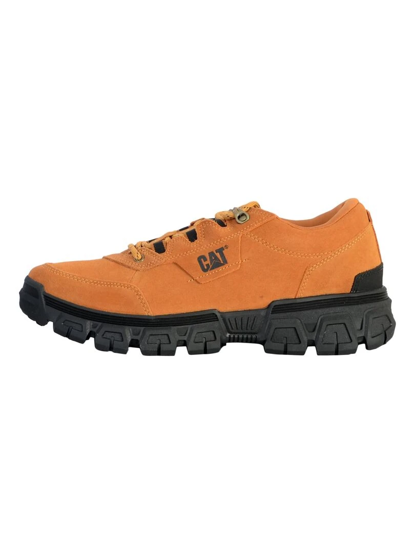 Basket Cuir Caterpillar Inversion Marron