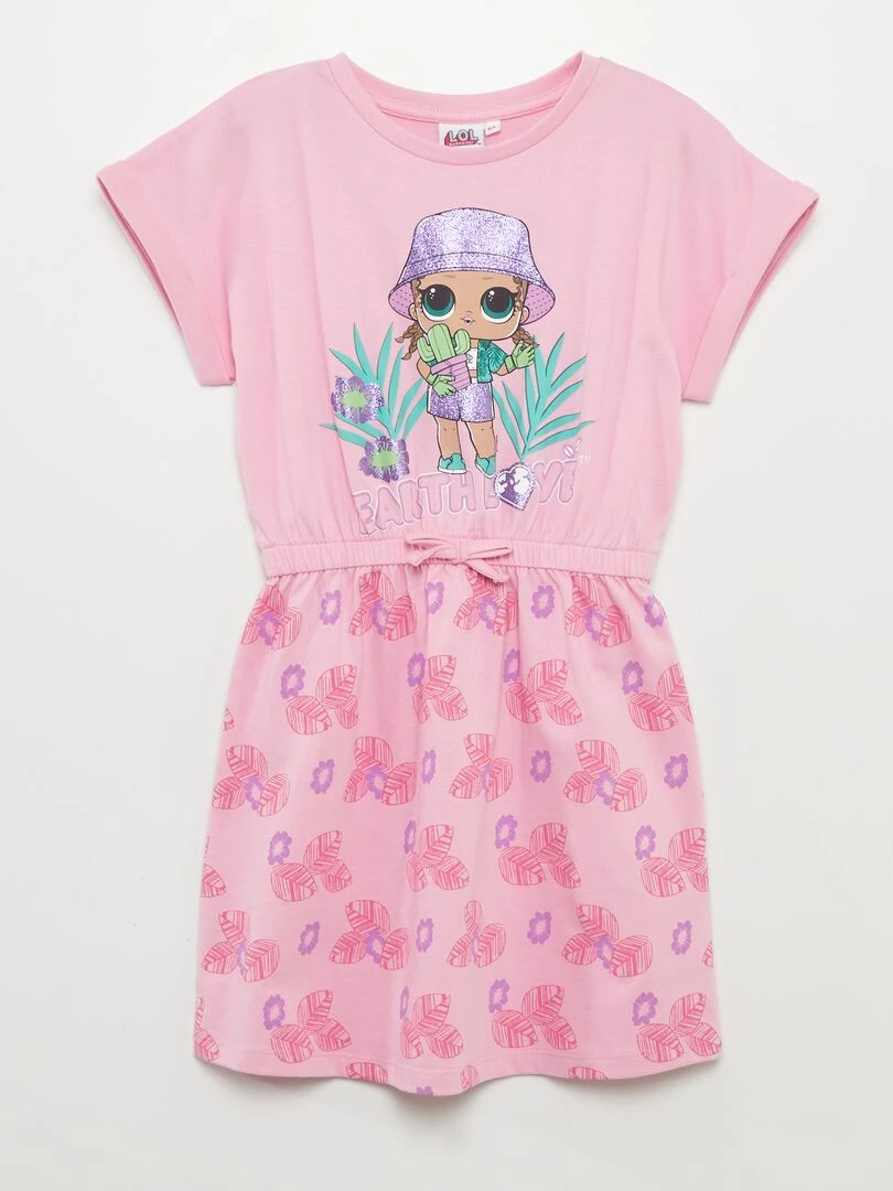 Robe en jersey 'LOL Surprise' Rose