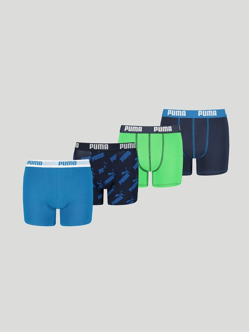 Boxers 'Puma' Lot de 4 Bleu/noir/vert