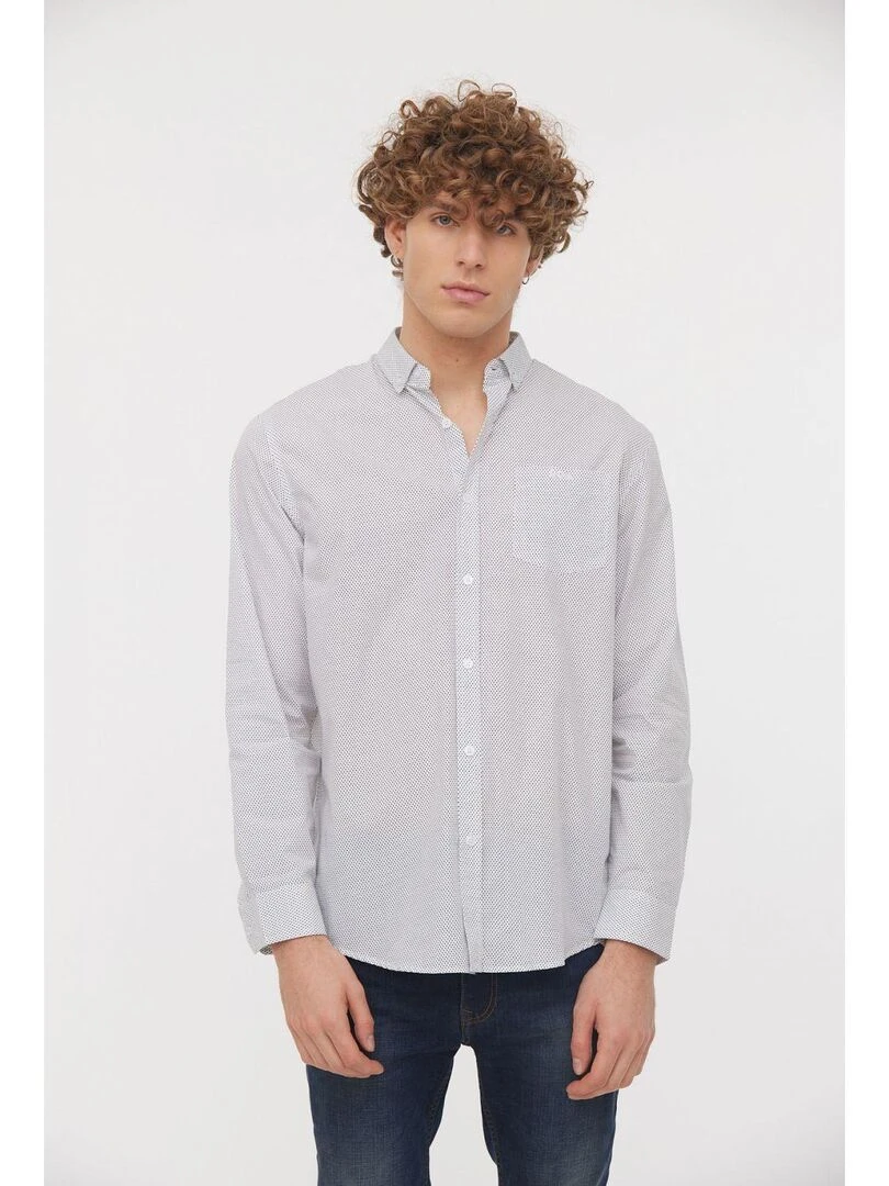 Lee Cooper Chemise manches longues coton comfort DORIC Blanc