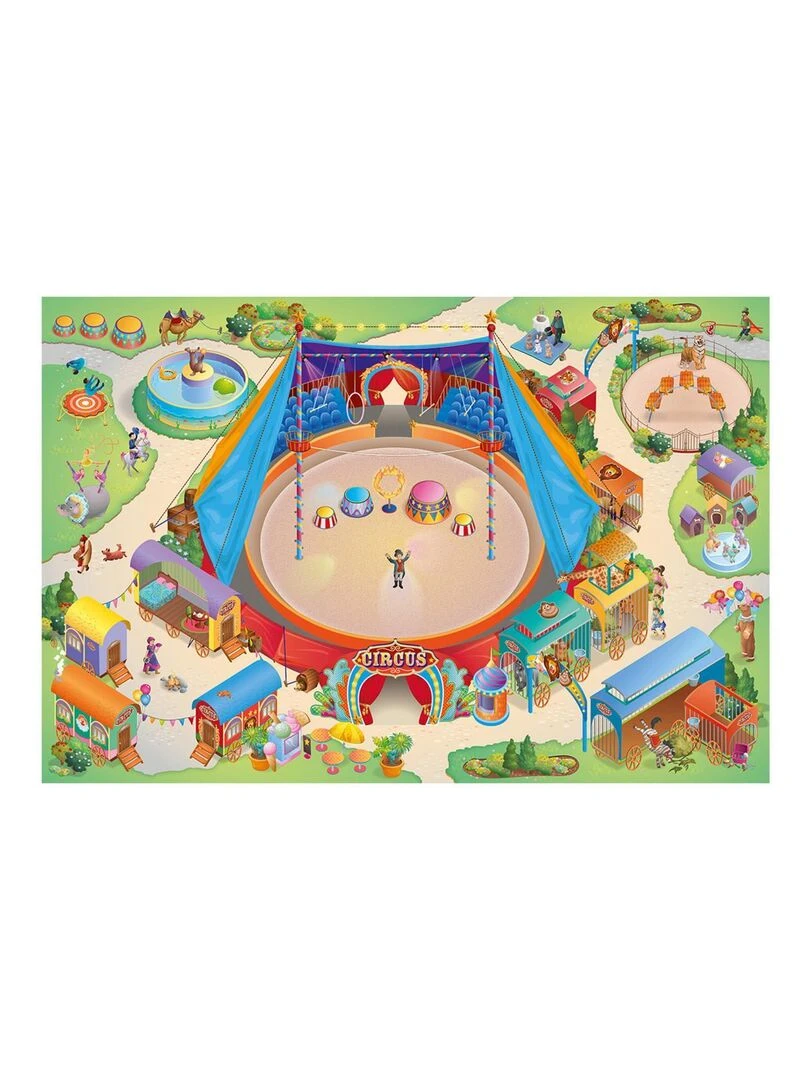 Tapis enfant CONNECTE CIRQUE Multicolore 100x150 Fait en Europe Multicolore