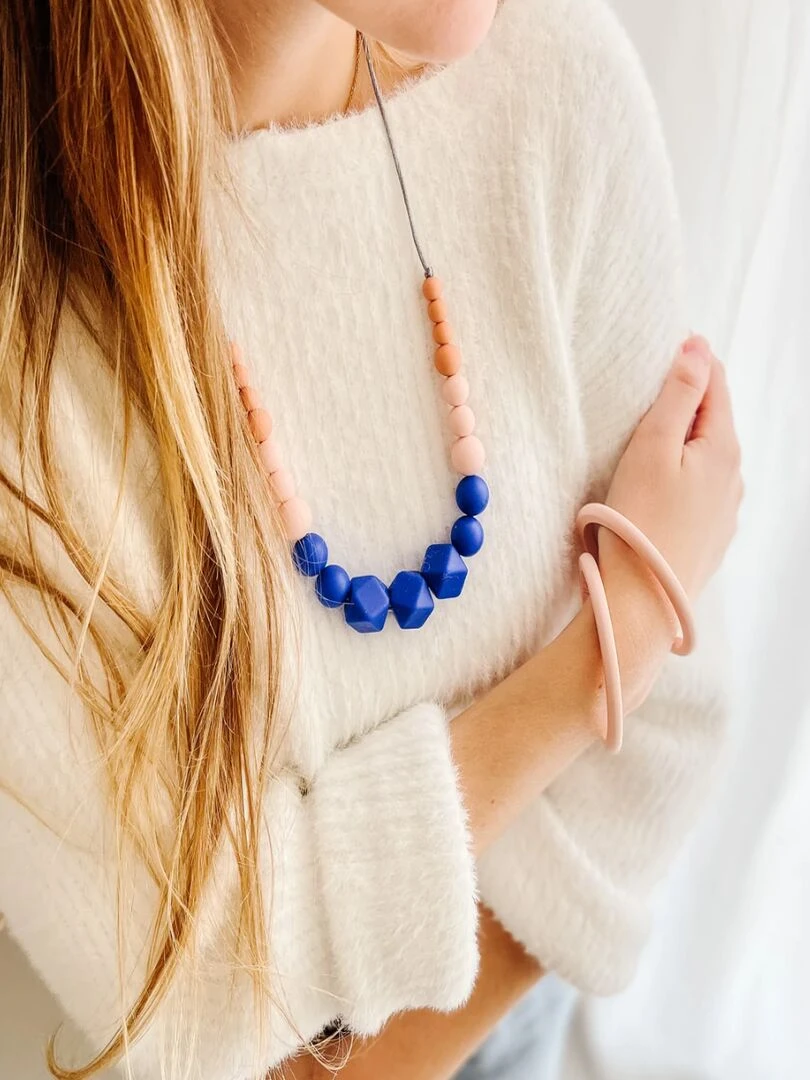 Collier d'allaitement Solène Royal Blue Bleu électrique