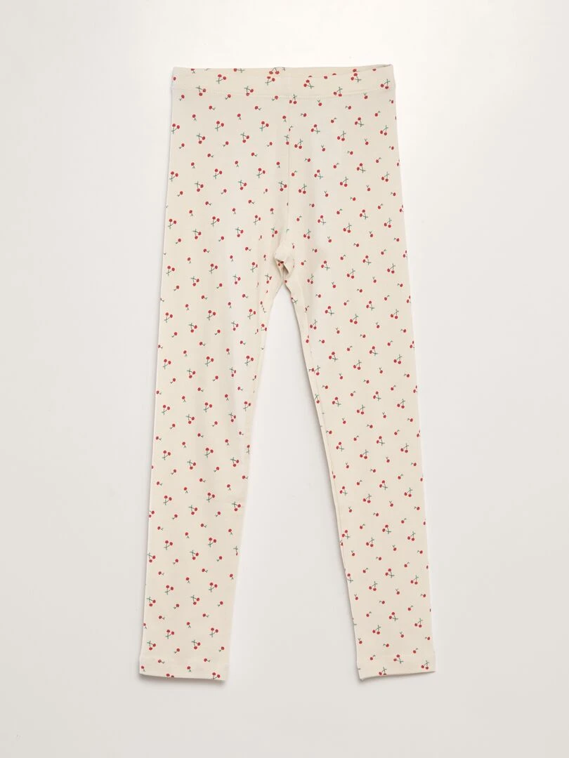Legging long imprimé Blanc cerise