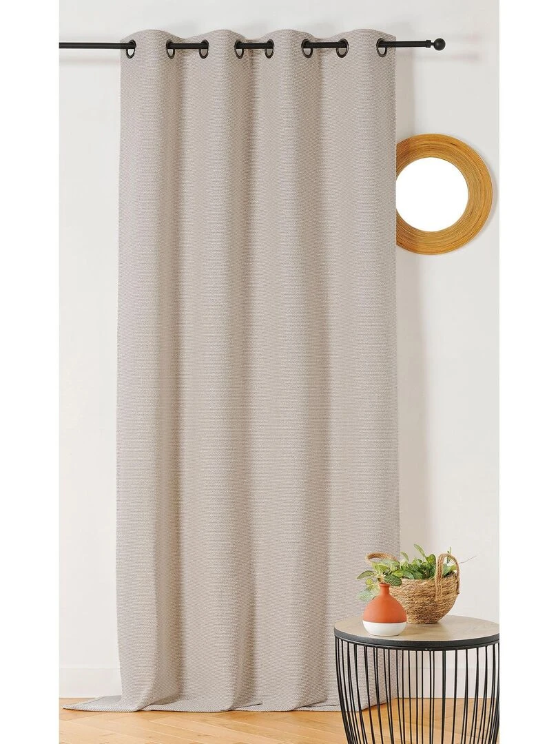 Rideau à l'aspect texturé en bouclette Beige