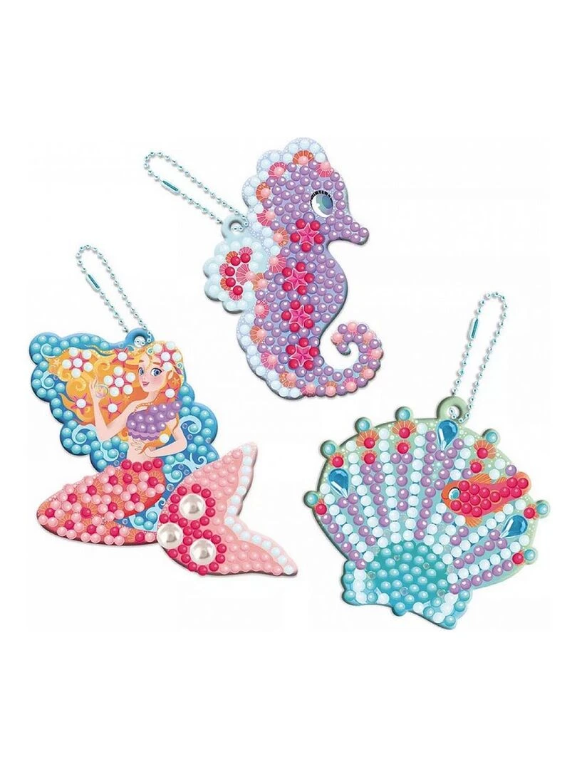 Magic ocean   3 porte clefs a diamanter   Multicolore