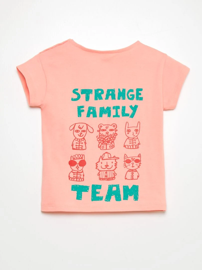 T shirt en coton X Little Bad Wolf   Rose