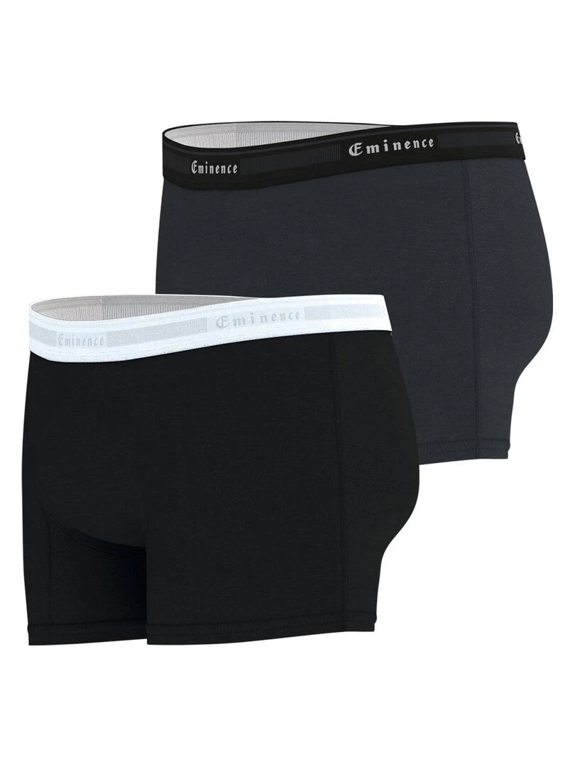 Lot de 2 boxers homme Tailor   Noir Gris