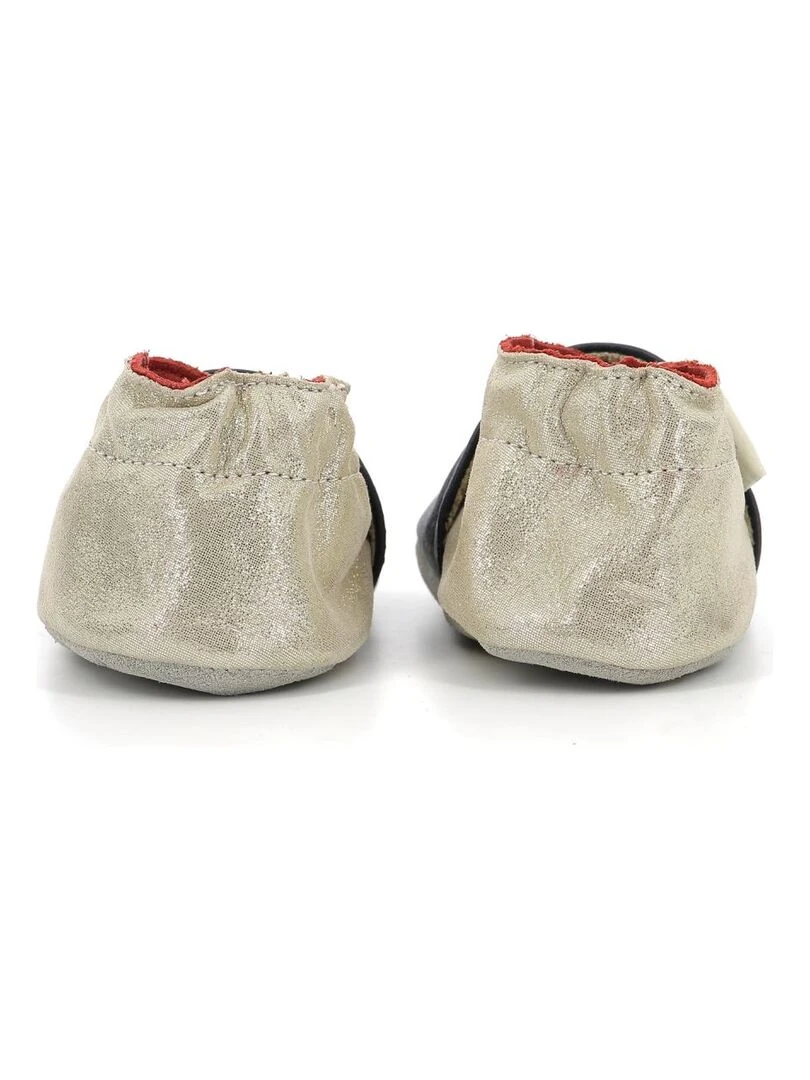 Chaussons Cuir Pirate Heart   Bleu marine