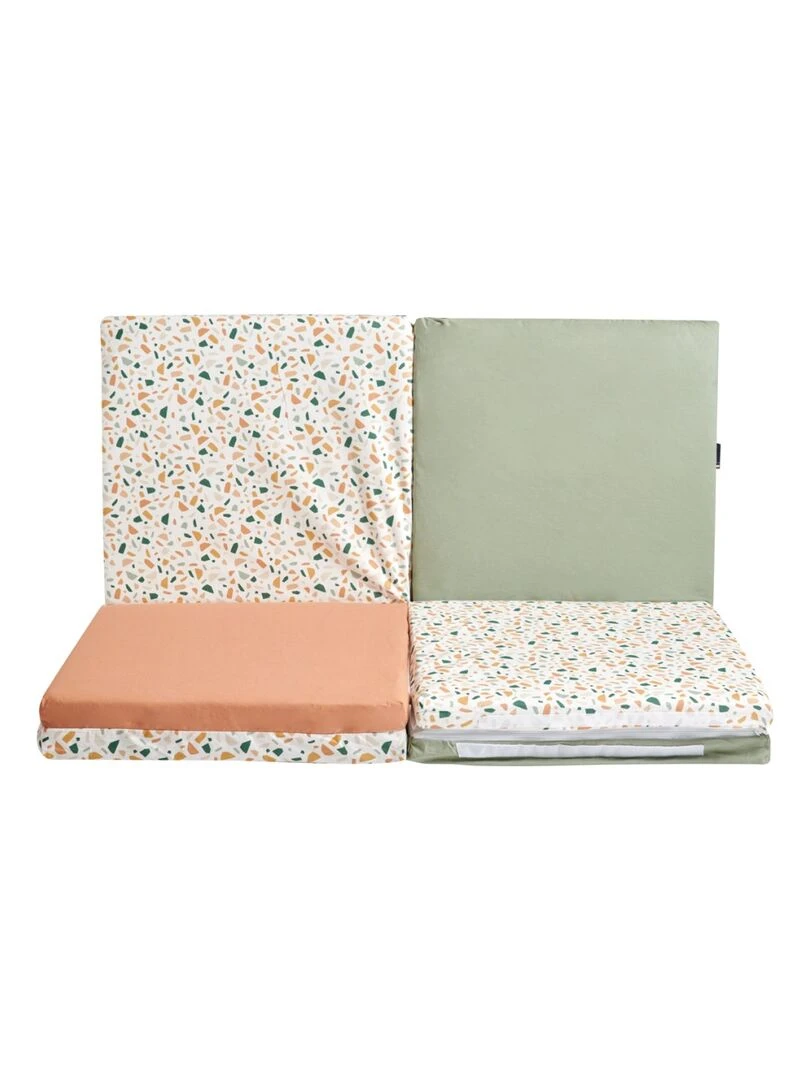 Candide   Tapis de jeu bébé XL Terrazzo   Blanc Vert
