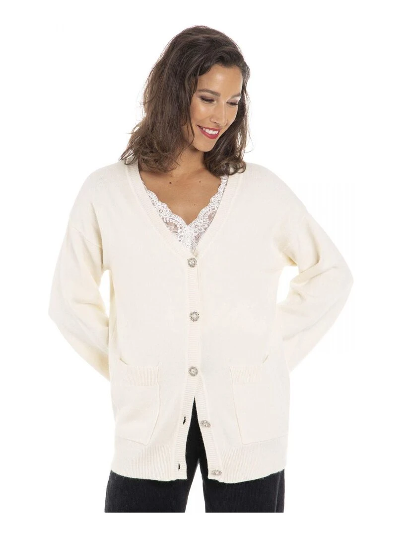 Gilet  PAOLA   Gérard Pasquier   Ecru