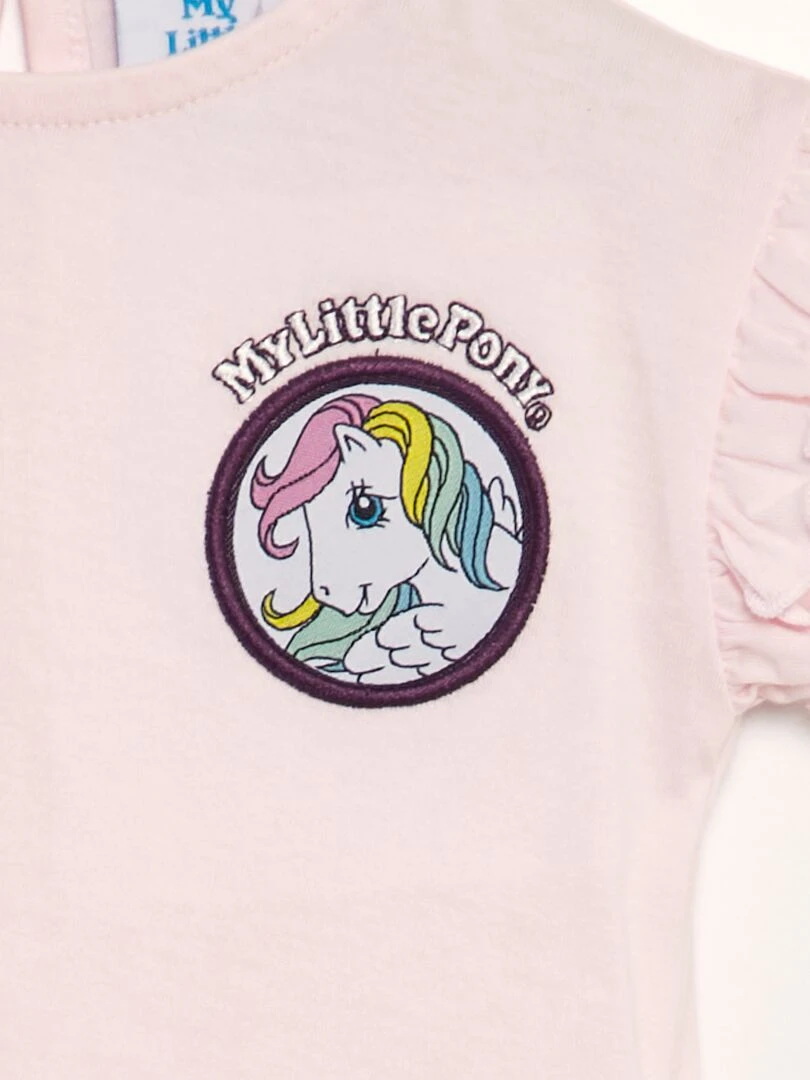 Ensemble tee shirt + legging 'Mon petit poney' ROSE