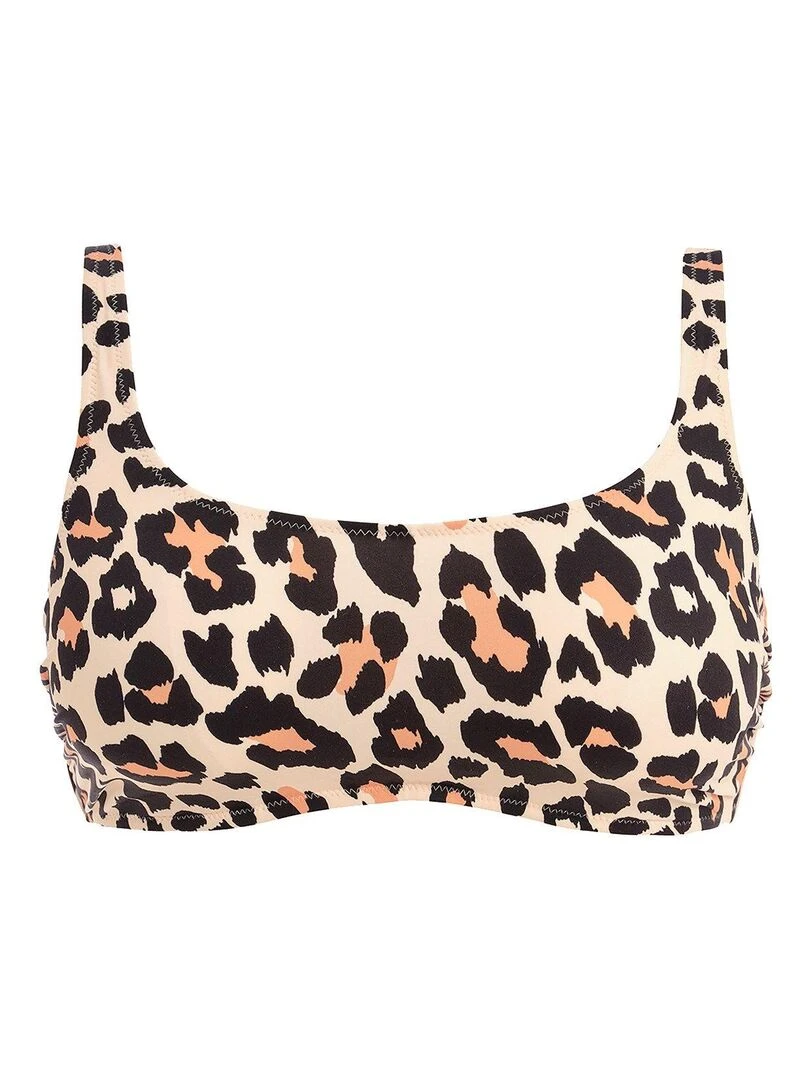 Haut de maillot brassière avec armatures Animal instinct   Beige