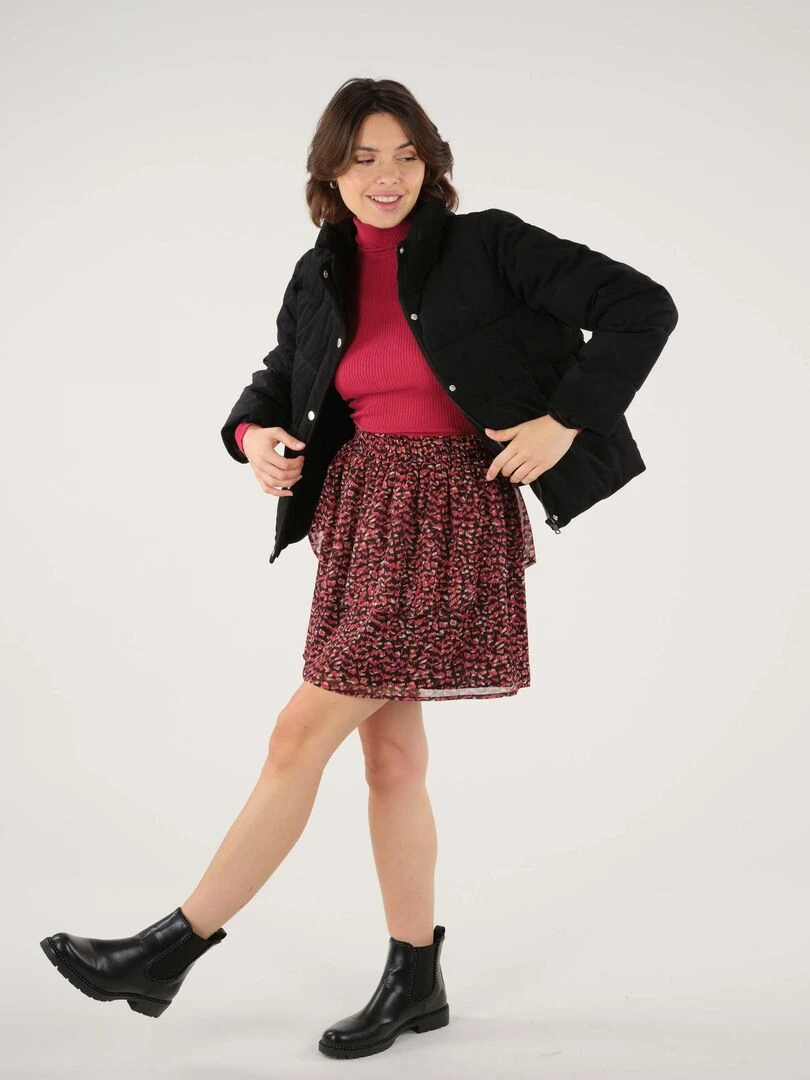 Doudoune oversize en velours côtelé 'Deeluxe'   Noir