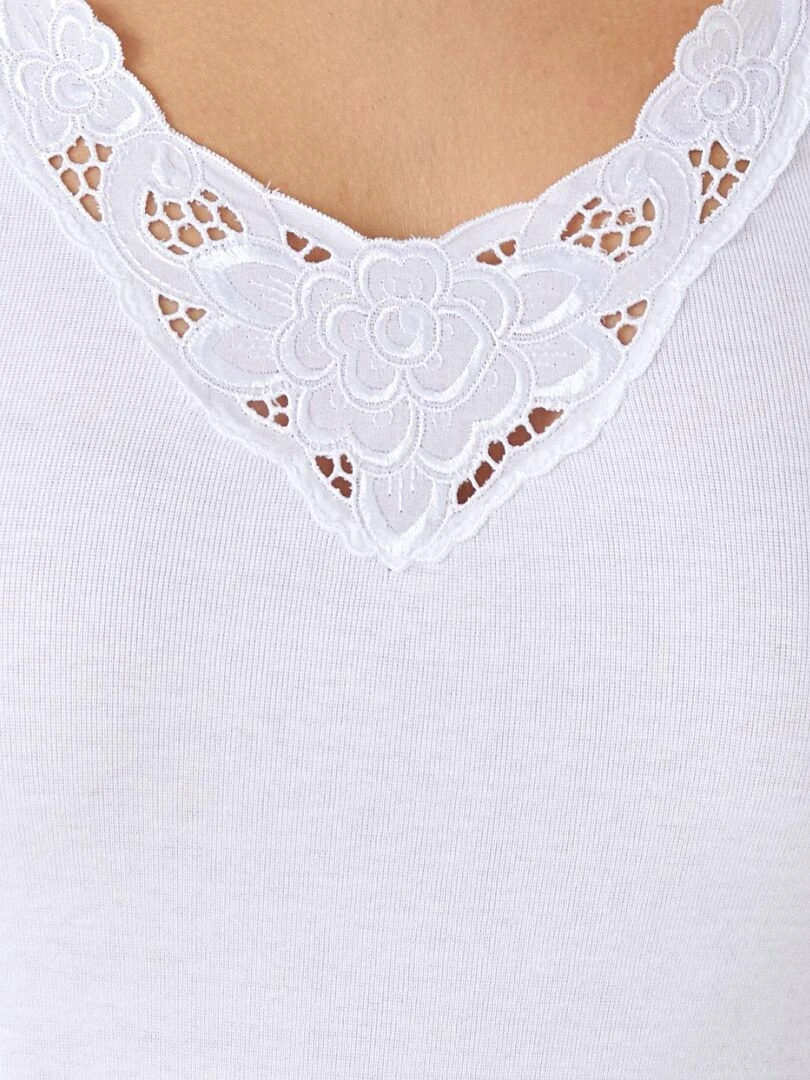 Débardeur Essential pur coton peigné   Damart   Blanc