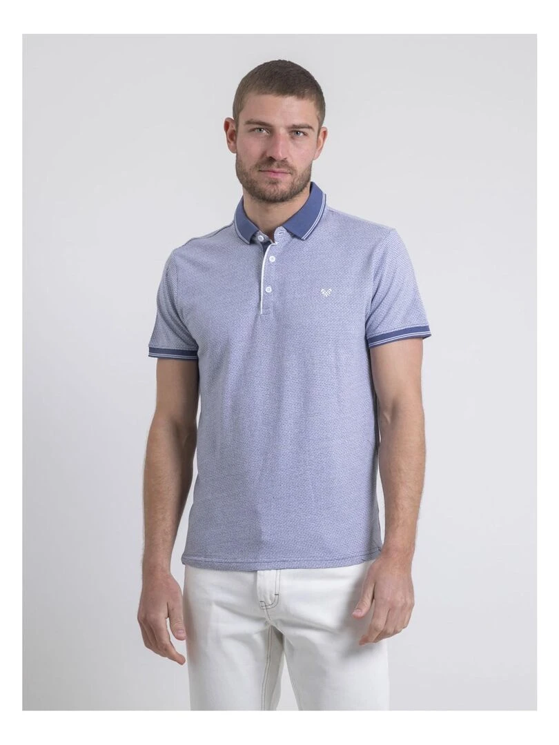 Polo manches courtes pur coton POULORIS Bleu