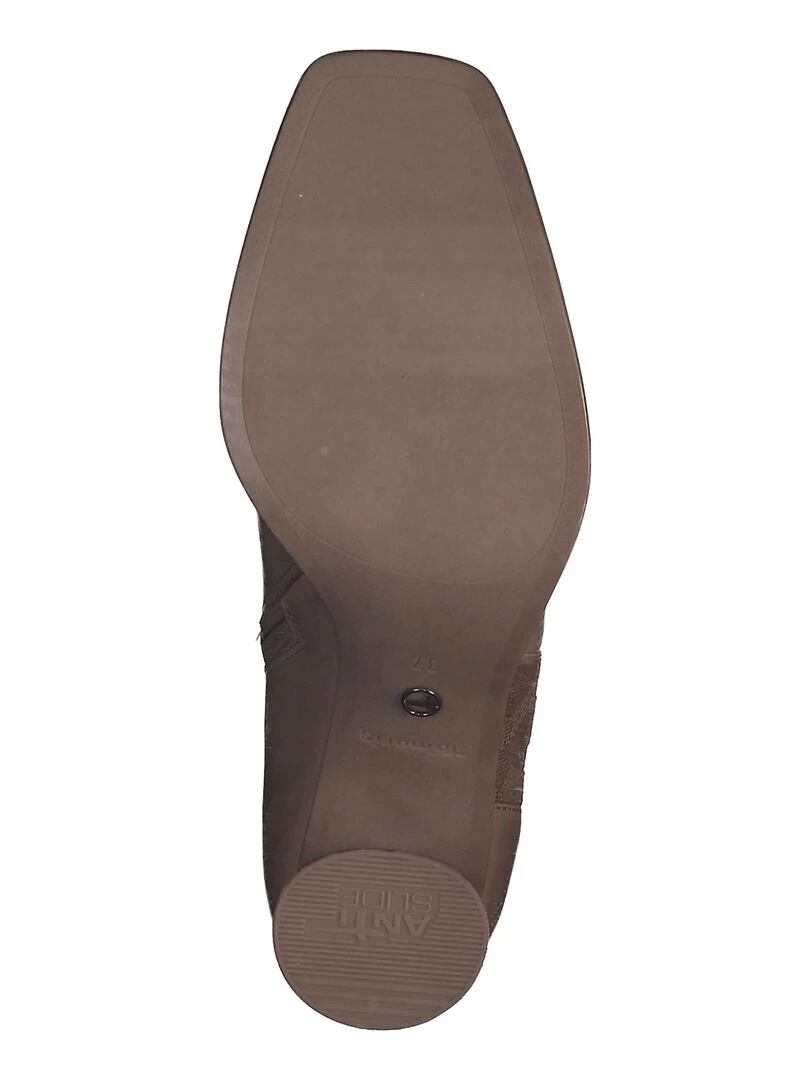 Bottine Cuir à Talons Tamaris   Gris