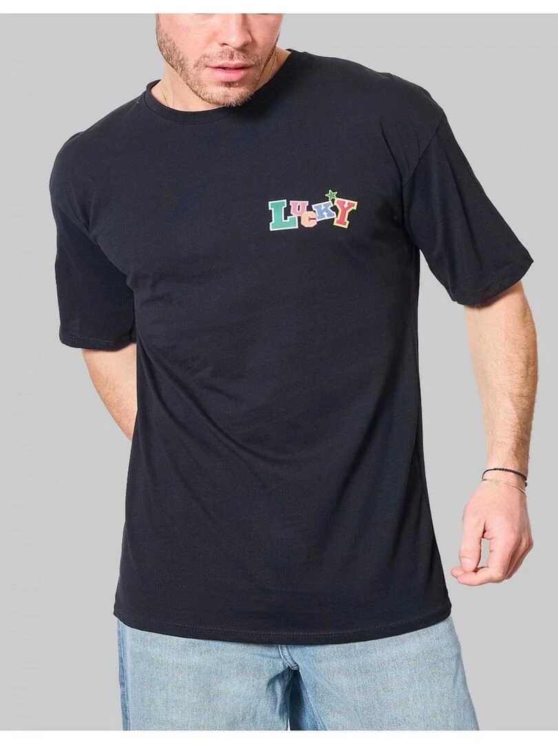 T Shirt à motifs Kebello Noir Noir