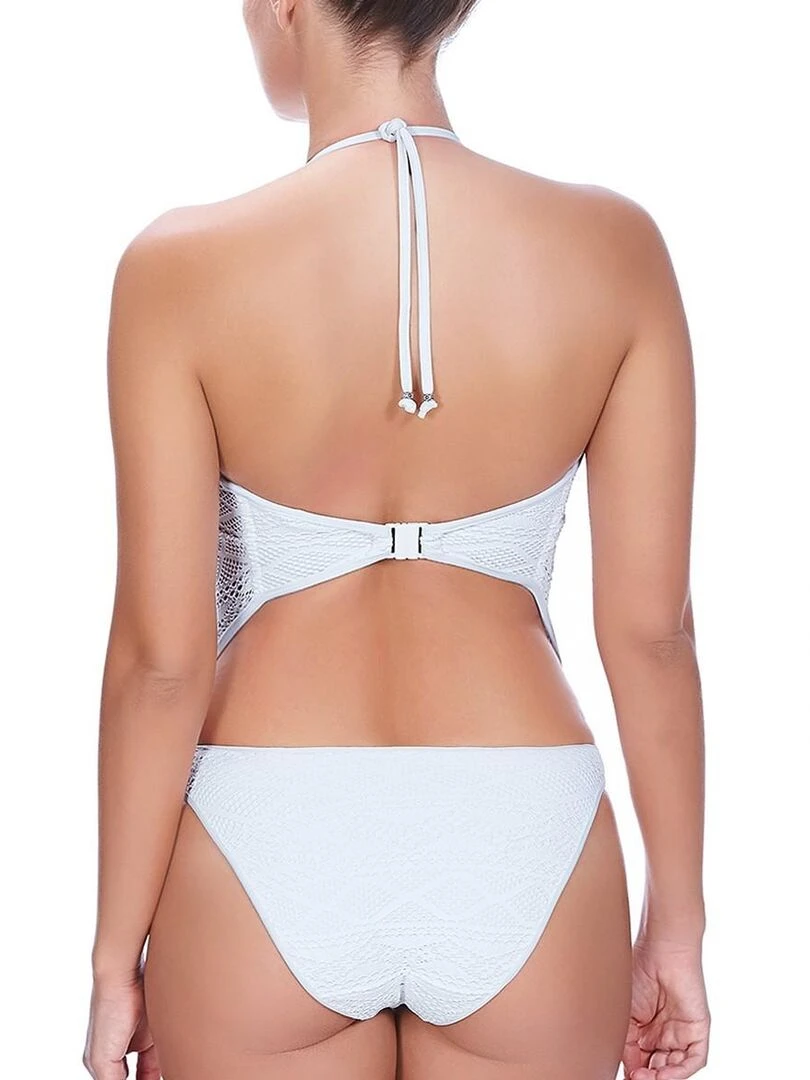 Maillot 1 pièce à armatures maille crochet Sundance   Blanc