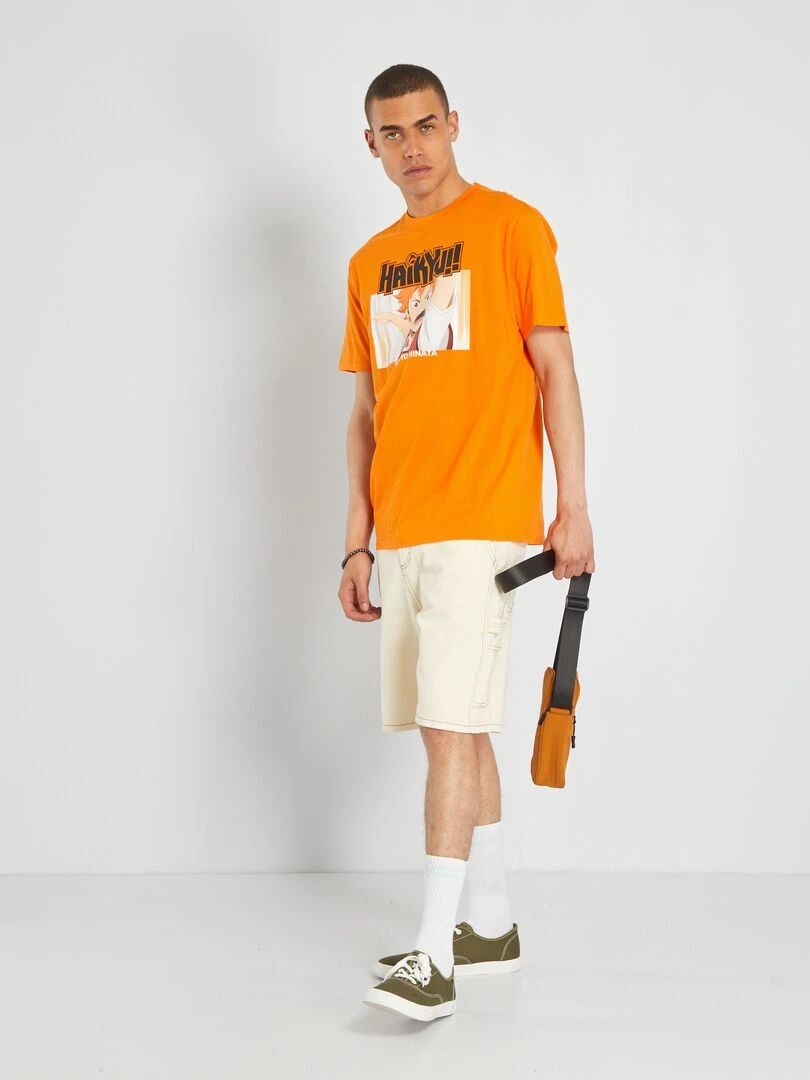 T shirt 'Haikyuu' manches courtes Orange