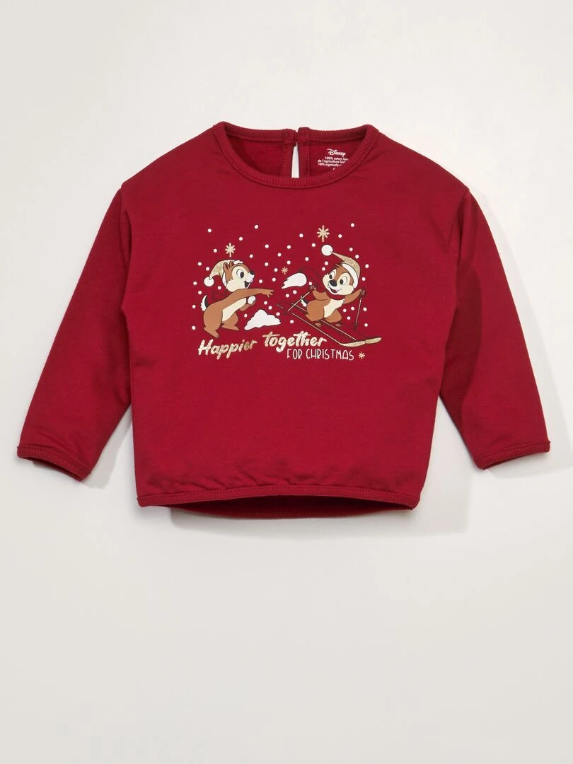 Sweat 'Disney' en coton Rouge