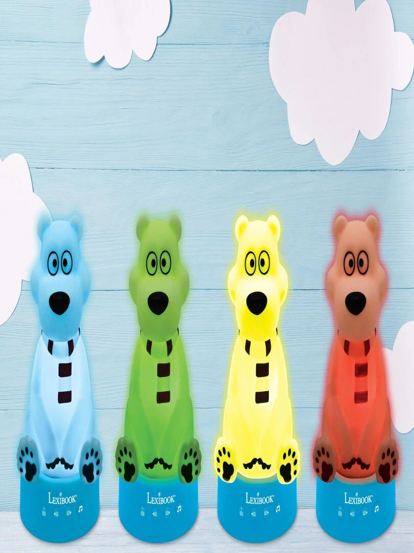 Compteur D’histoires Ourson En 3d Avec Veilleuse  Musiques Et Variation De Couleurs 17cm (français)   N/A